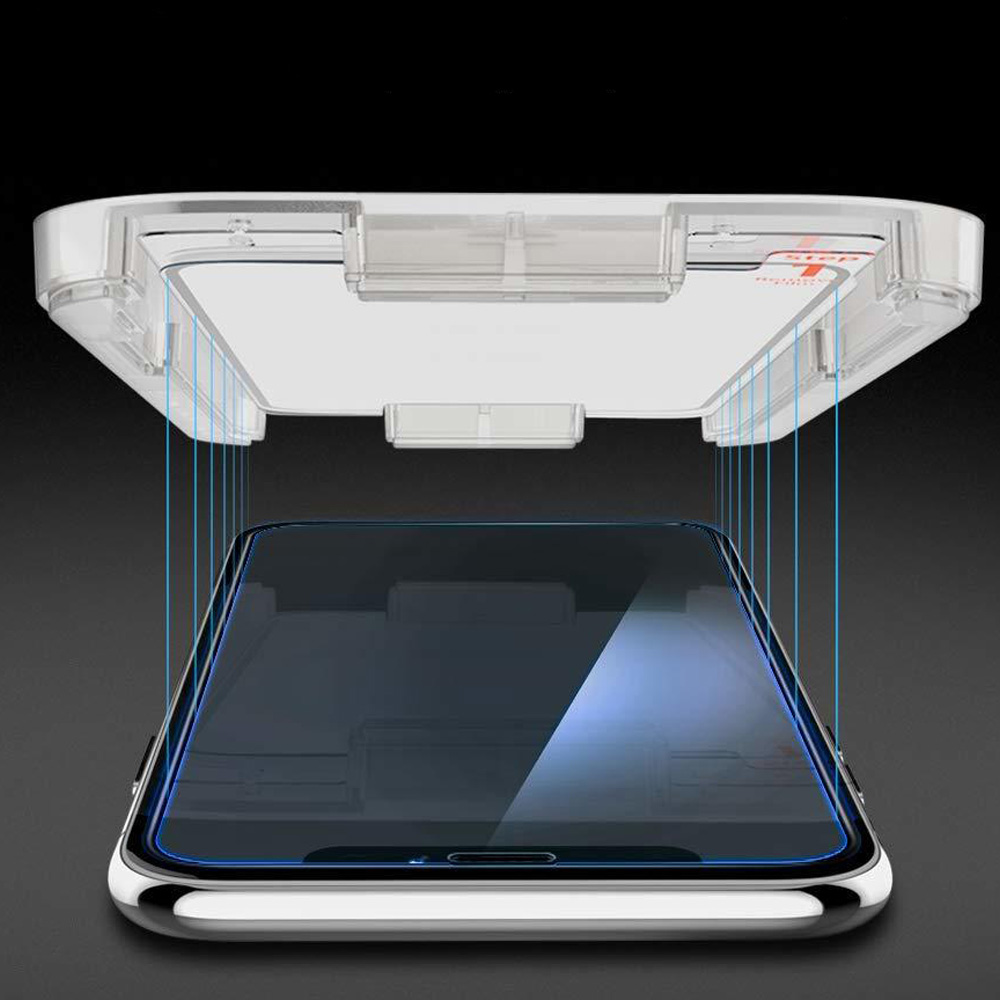 Szkło hartowane Spigen Glas.tr EZ Fit HD dla iPhone XR z ramką aplikacyjną